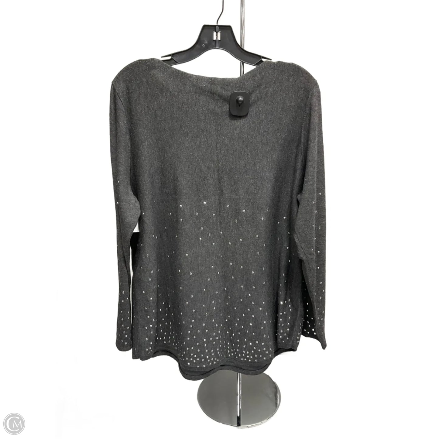 Top Long Sleeve By Chicos In Grey, Size: Xl