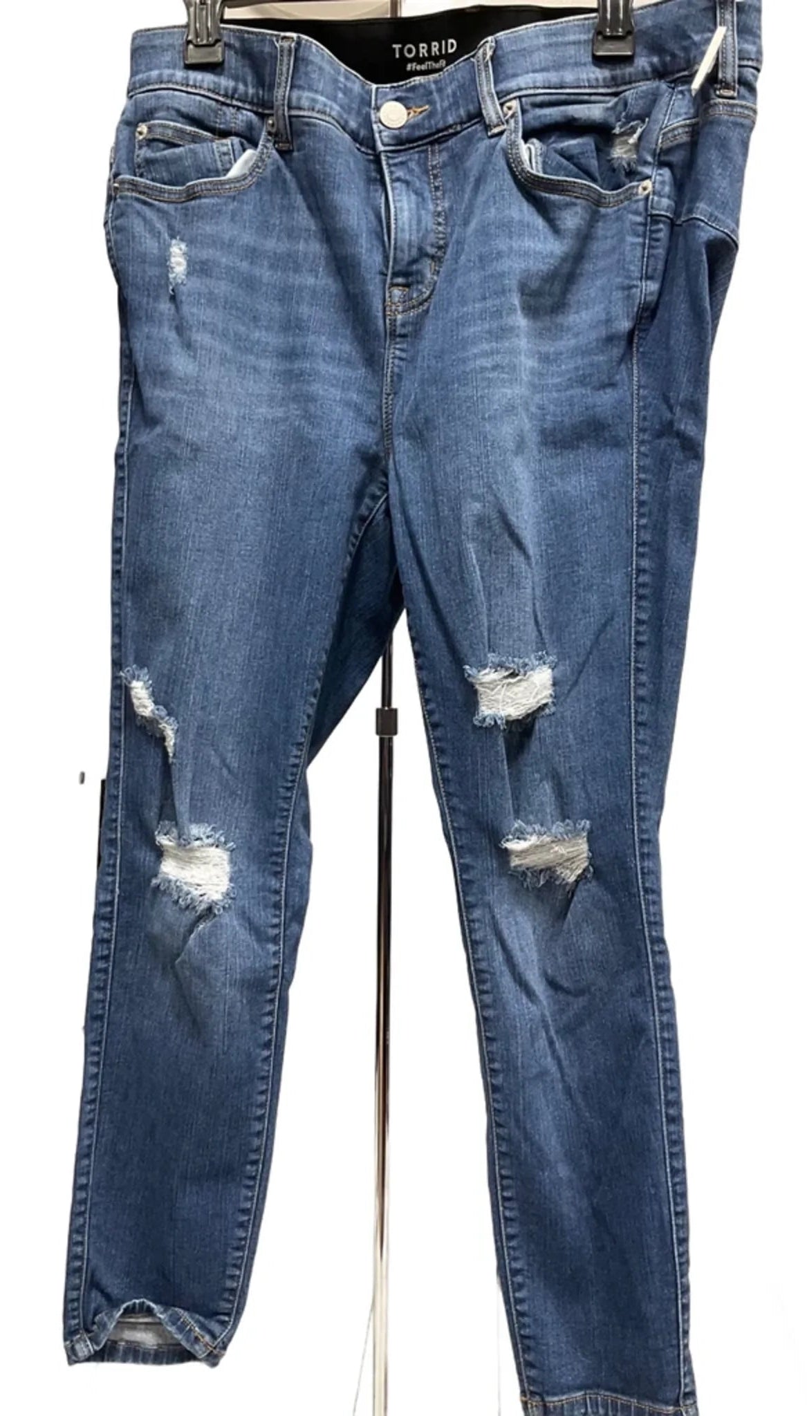 Jeans Skinny By Torrid In Blue Denim, Size: 16