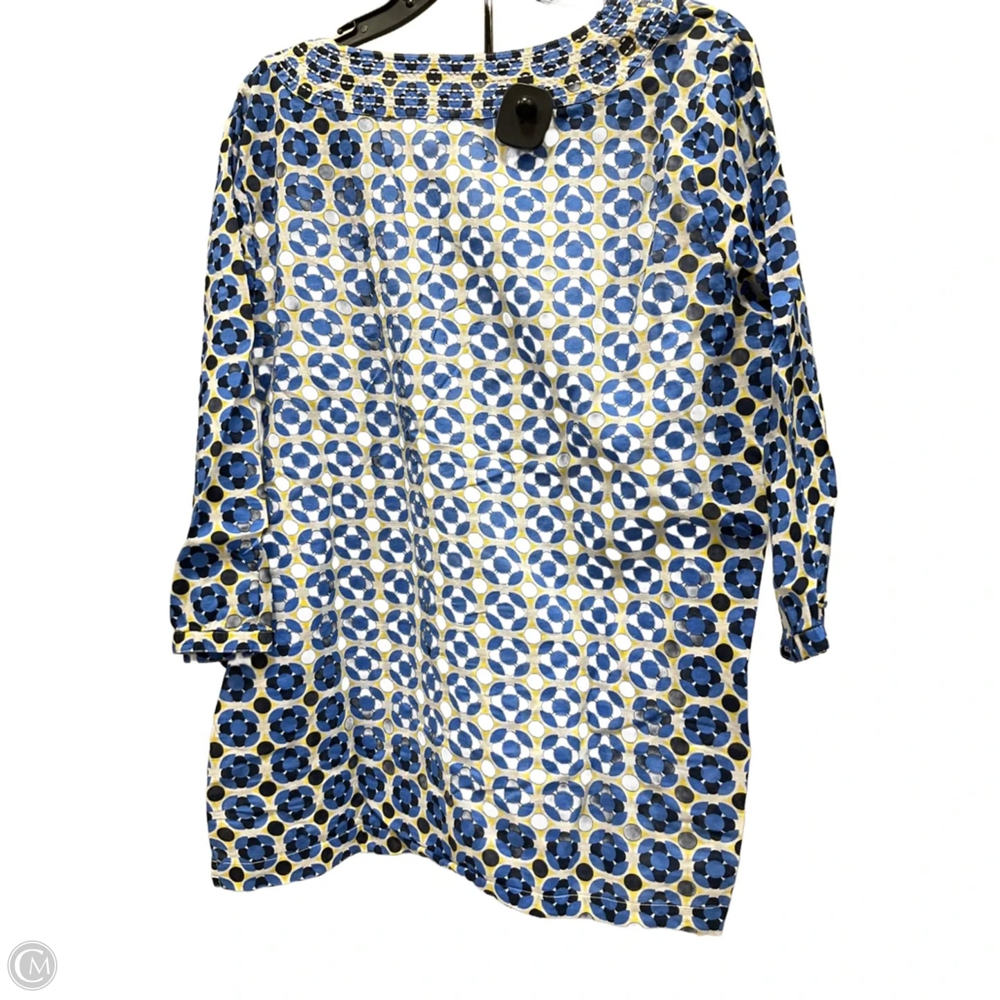 Top 3/4 Sleeve By Talbots In Blue, Size: 1x