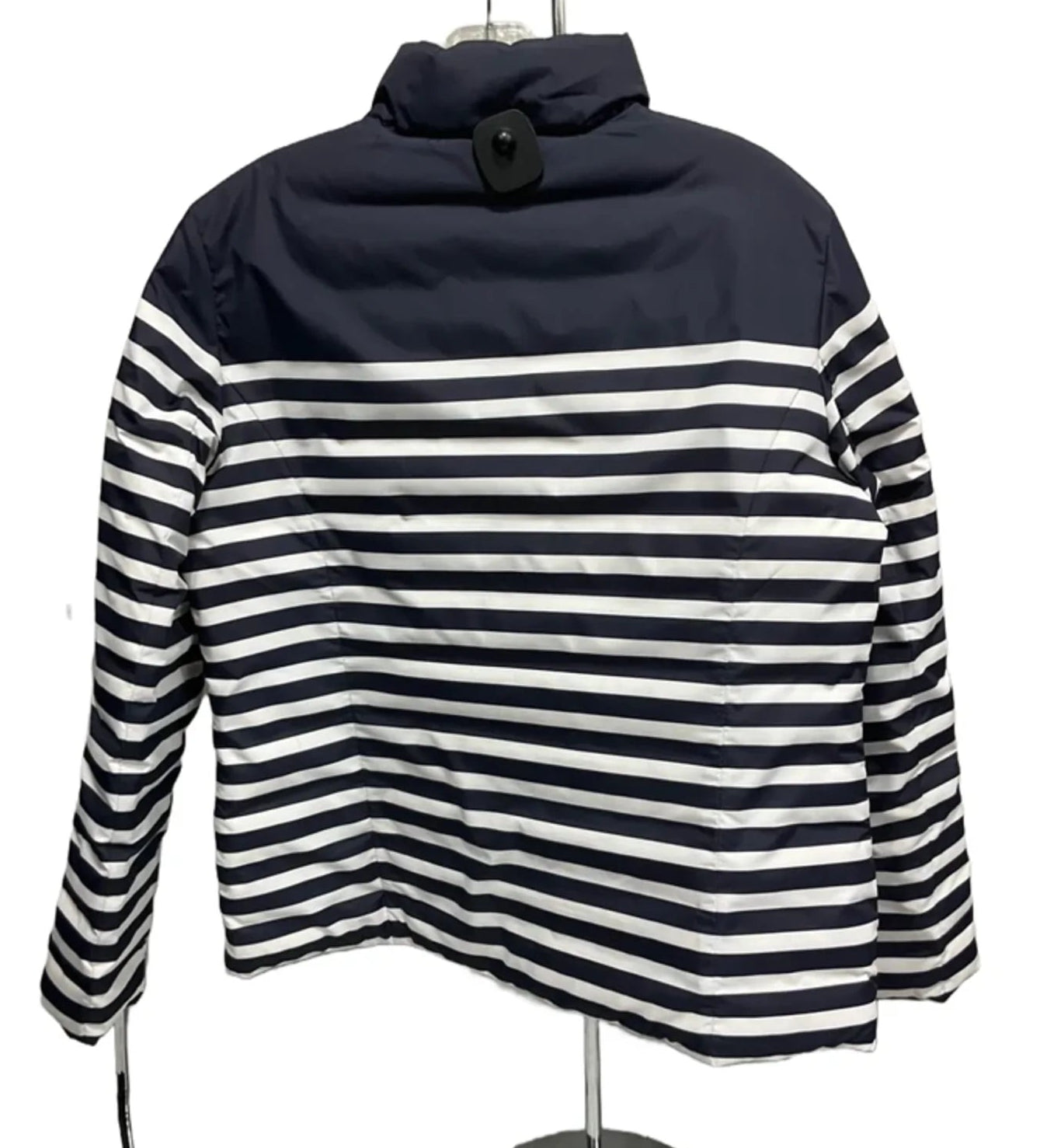 Coat Puffer & Quilted By Talbots In Striped Pattern, Size: M