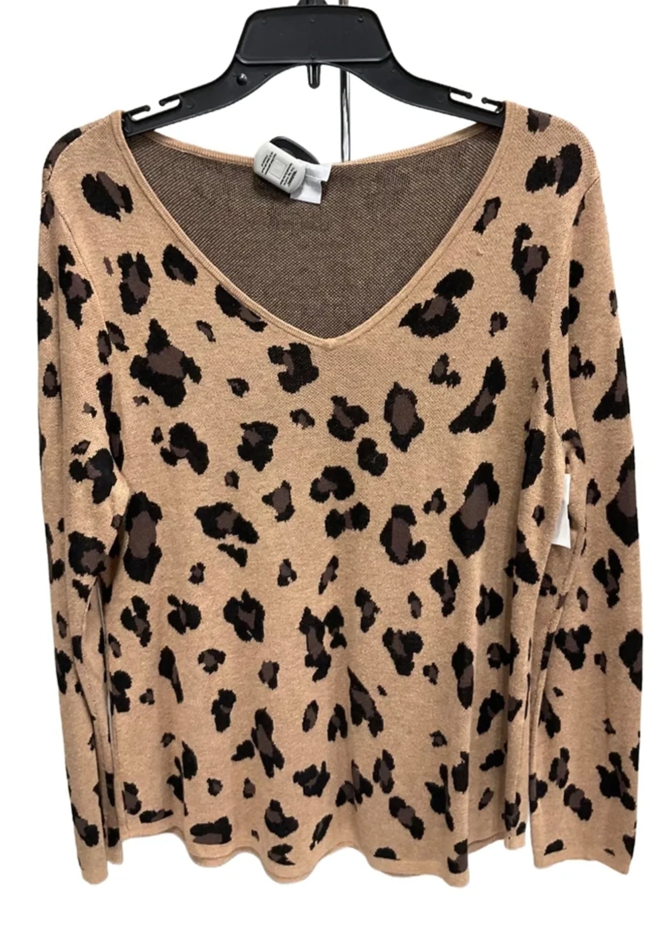 Top Sleeveless By Chicos In Animal Print, Size: M