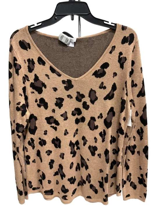 Top Sleeveless By Chicos In Animal Print, Size: M