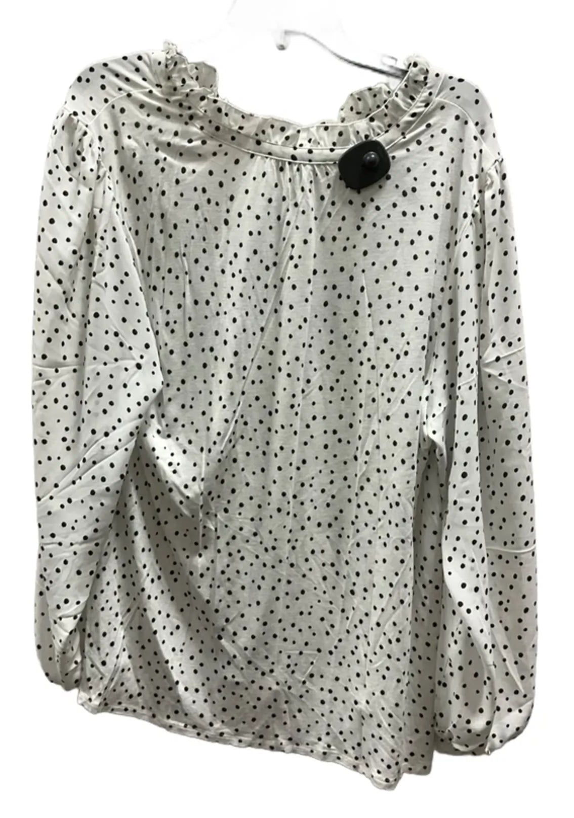 Top Long Sleeve By Loft In Polkadot Pattern, Size: Xl