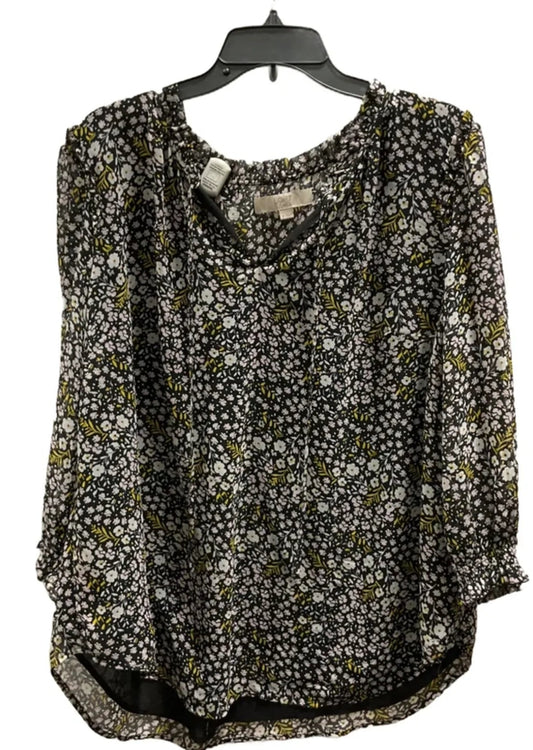 Top Long Sleeve By Loft In Black, Size: Xl