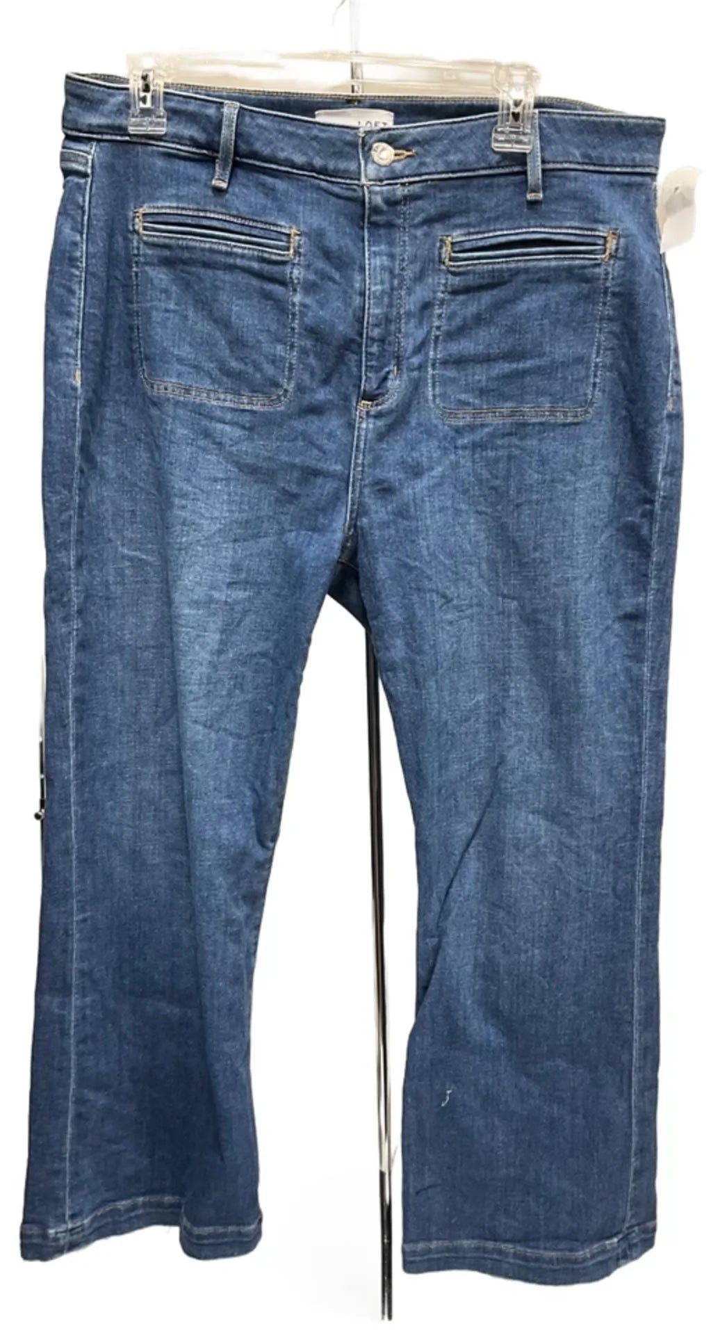 Jeans Boot Cut By Loft In Blue Denim, Size: 14