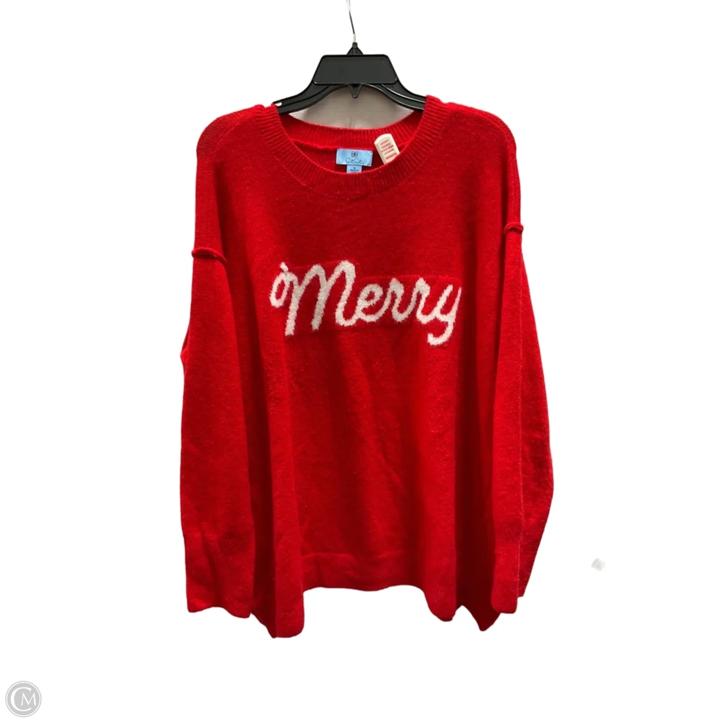 Sweater By Cece In Red, Size: 1x