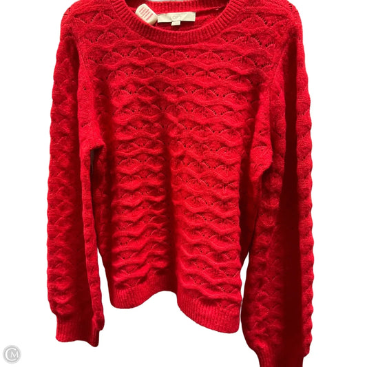 Sweater By Loft In Red, Size: L