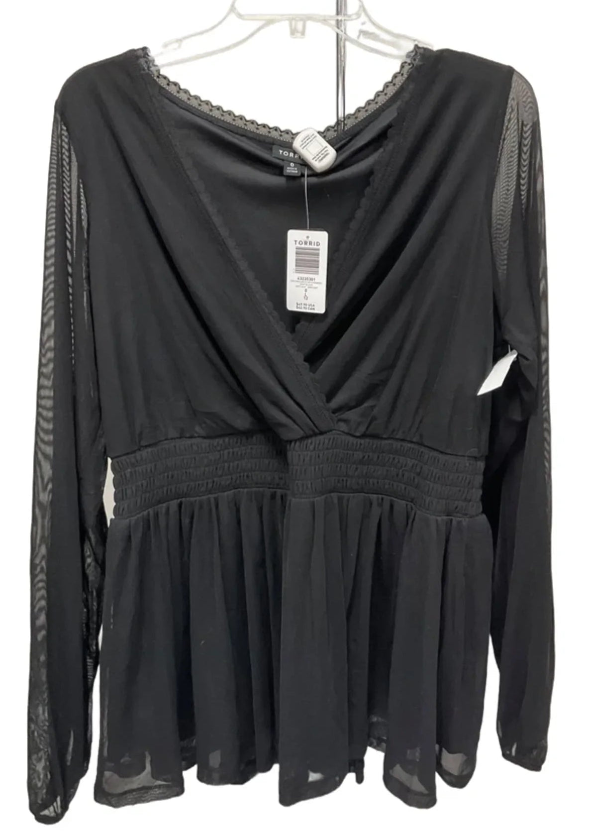 Top Long Sleeve By Torrid In Black, Size: Xl