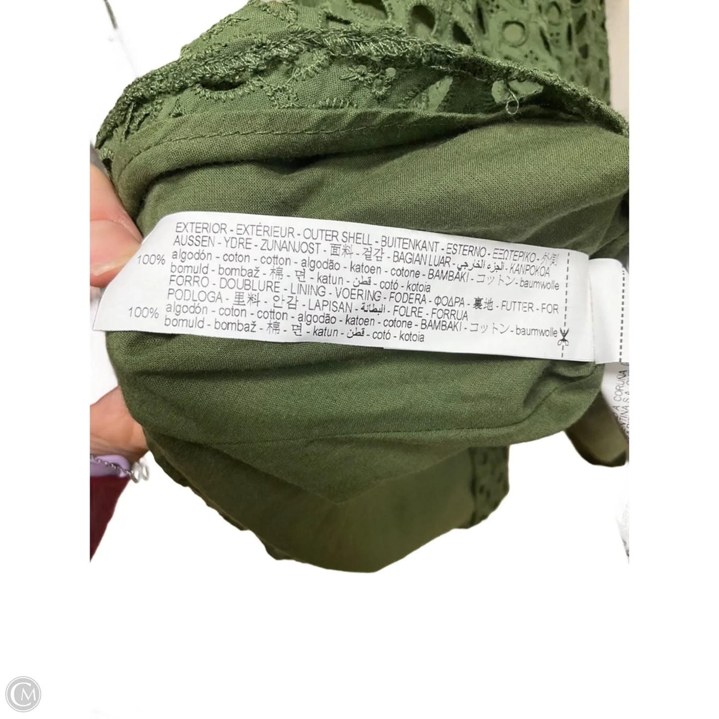 Dress Casual Midi By Zara In Green, Size: Xs