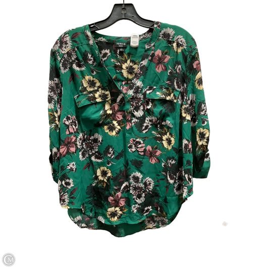 Top 3/4 Sleeve By Torrid In Green, Size: M