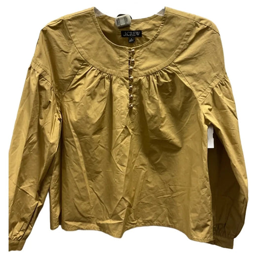 Top Long Sleeve By J. Crew In Yellow, Size: S