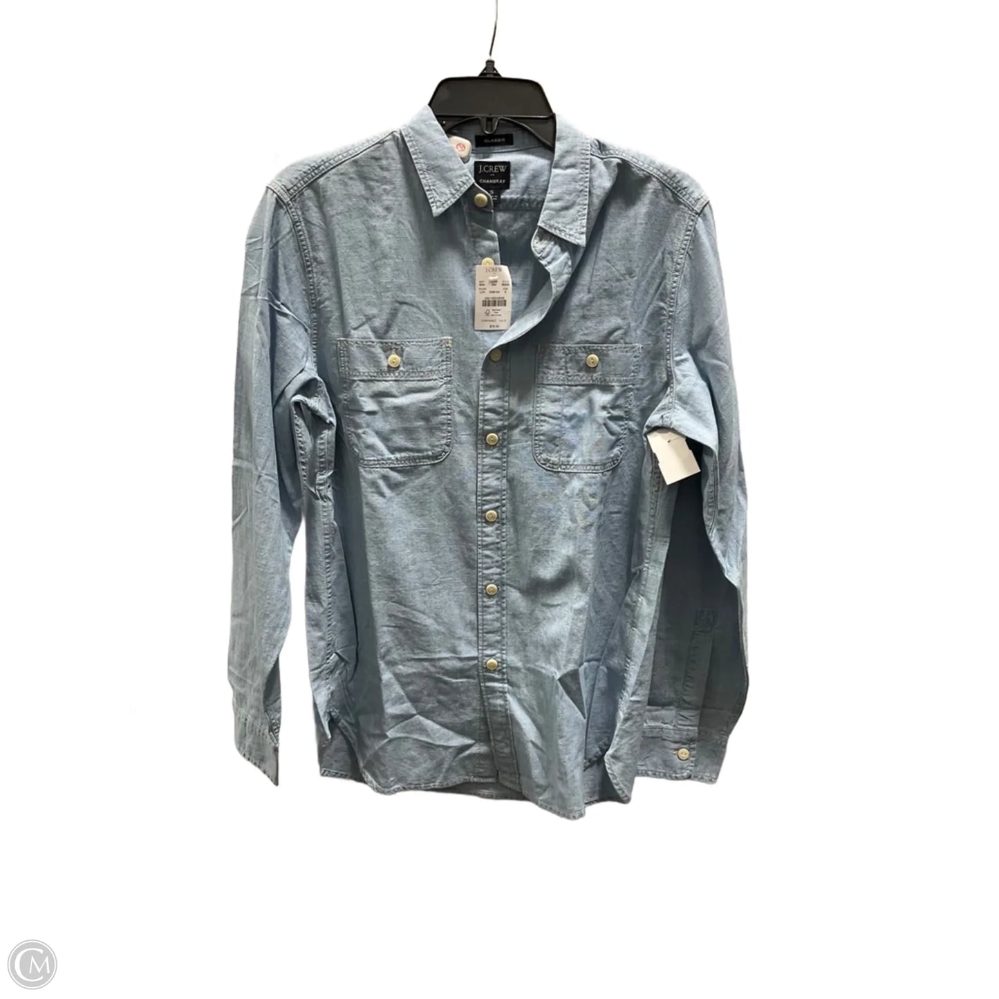 Top Long Sleeve By J. Crew In Blue Denim, Size: S