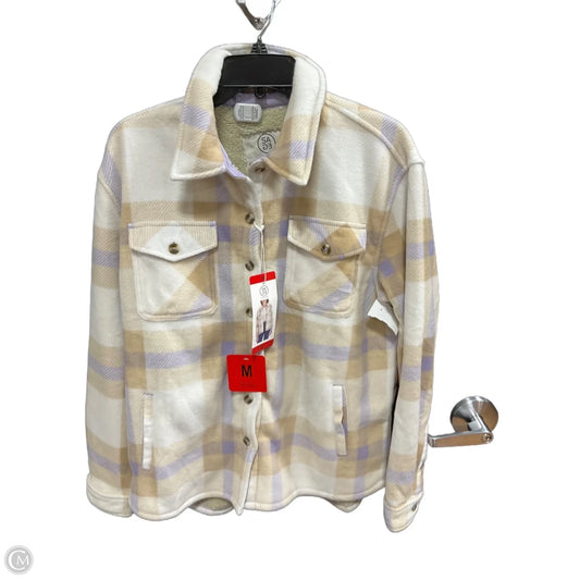 Jacket Faux Fur & Sherpa By Sage In White, Size: M