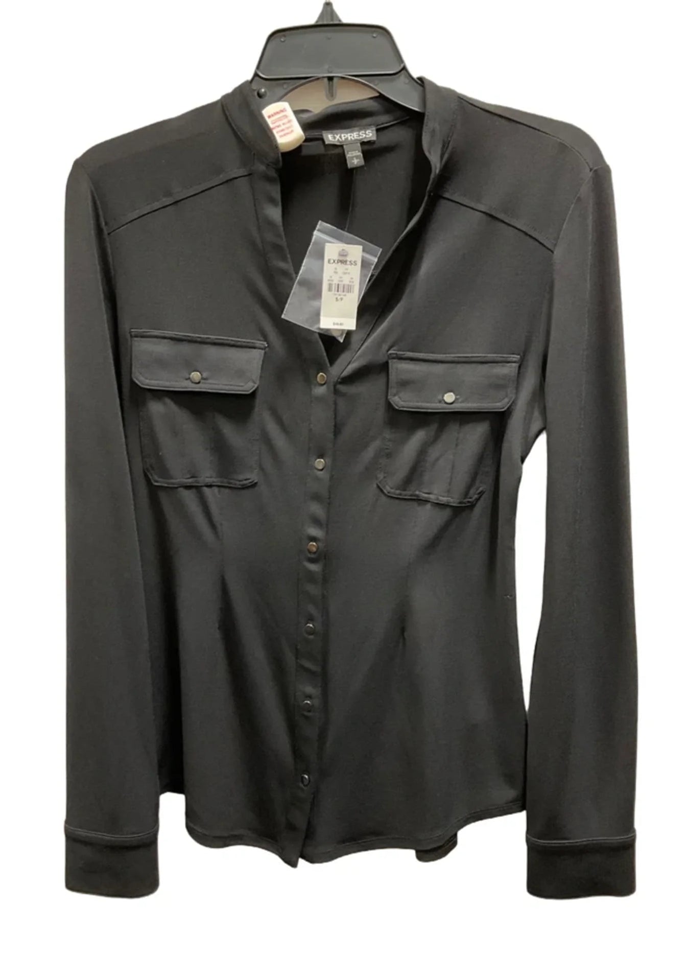 Top Long Sleeve By Express In Black, Size: S