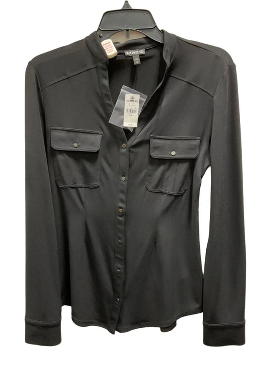 Top Long Sleeve By Express In Black, Size: S