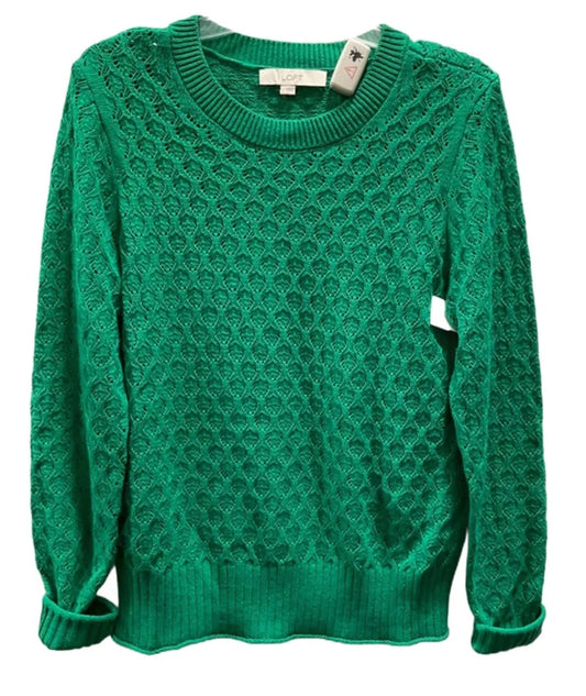 Top Long Sleeve By Loft In Green, Size: L
