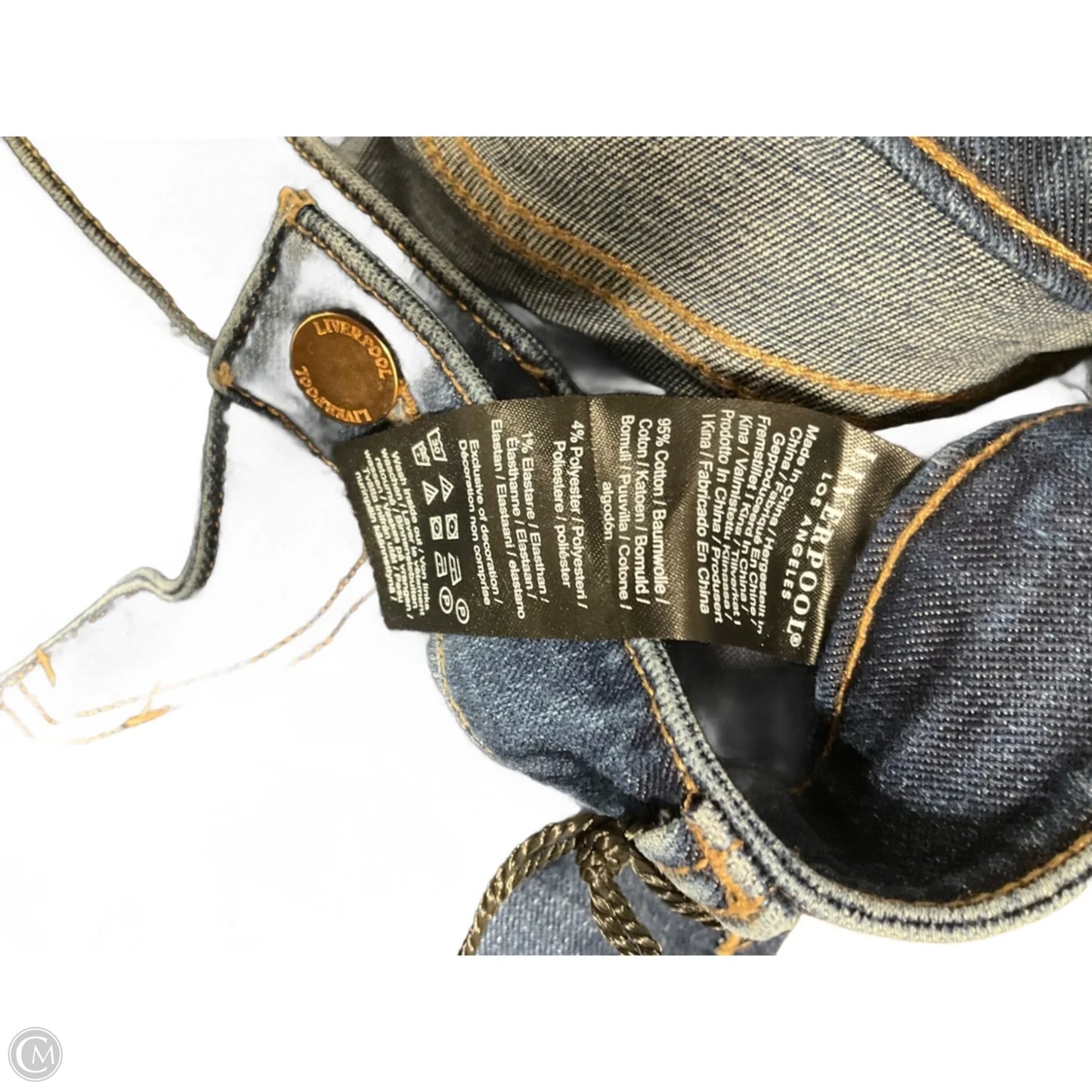 Jeans Boot Cut By Liverpool In Blue Denim, Size: 6