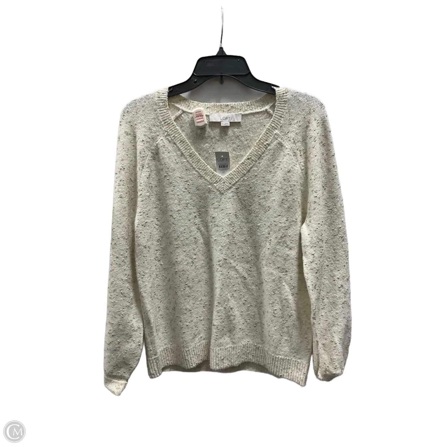 Sweater By Loft In White, Size: M