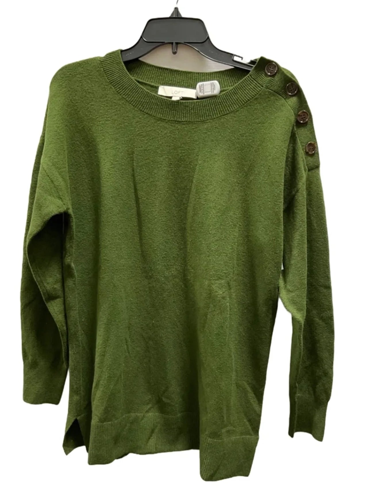 Top Long Sleeve By Loft In Green, Size: M