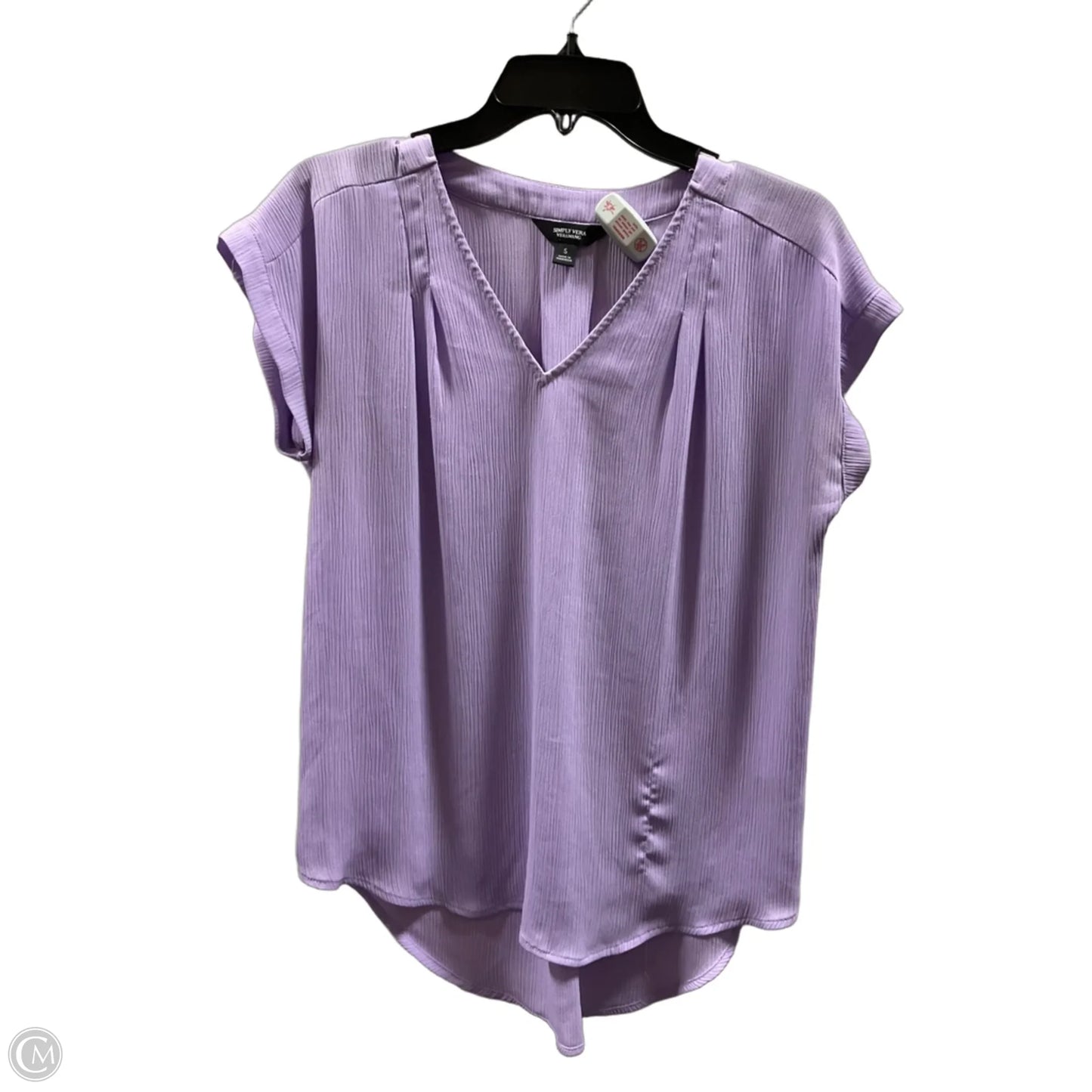 Top Short Sleeve By Simply Vera In Purple, Size: S