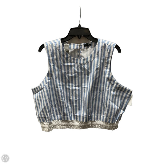 Top Sleeveless By Express In Striped Pattern, Size: Xl
