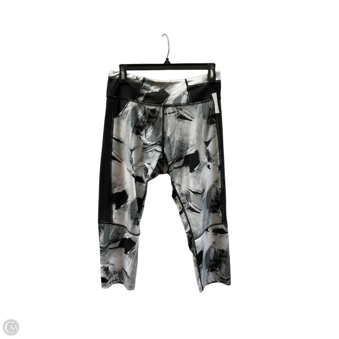 Athletic Leggings Capris By Tek Gear In Black & Cream, Size: L