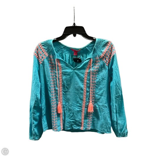 Top Long Sleeve By Lilly Pulitzer In Blue, Size: Xs