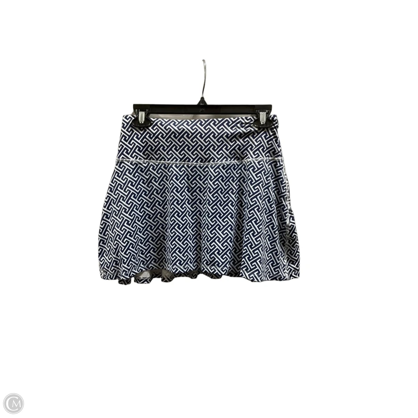 Athletic Skort By Gottex In Blue & Cream, Size: S