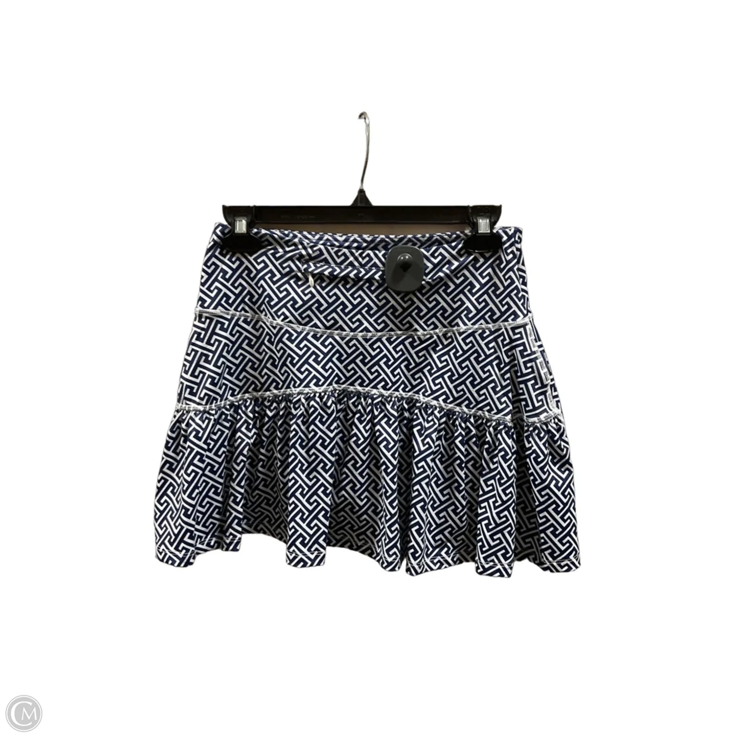 Athletic Skort By Gottex In Blue & Cream, Size: S