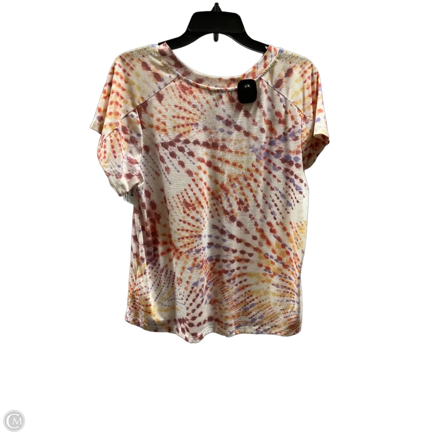 Top Short Sleeve By Democracy In Tie Dye Print, Size: M