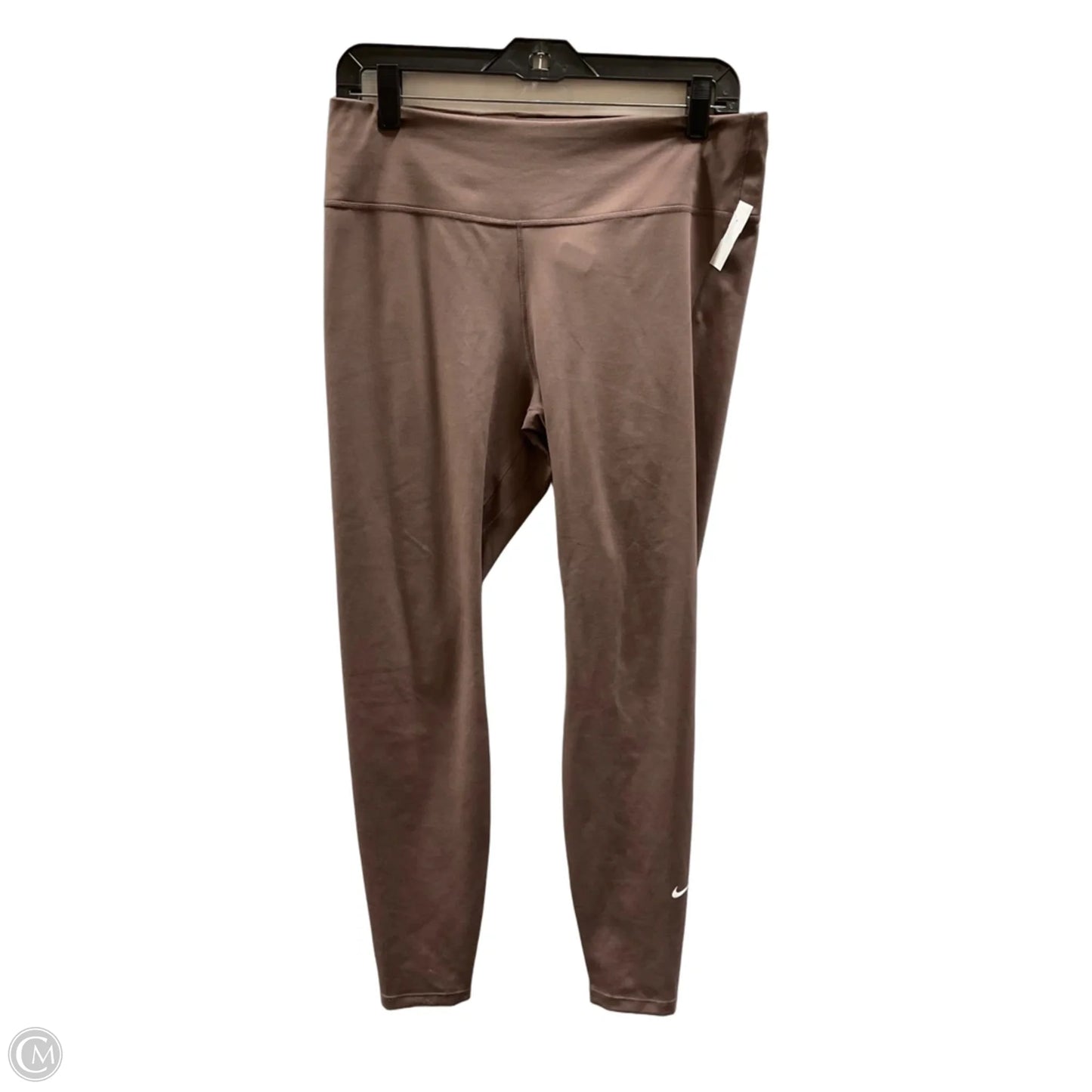 Athletic Leggings By Nike In Tan, Size: L
