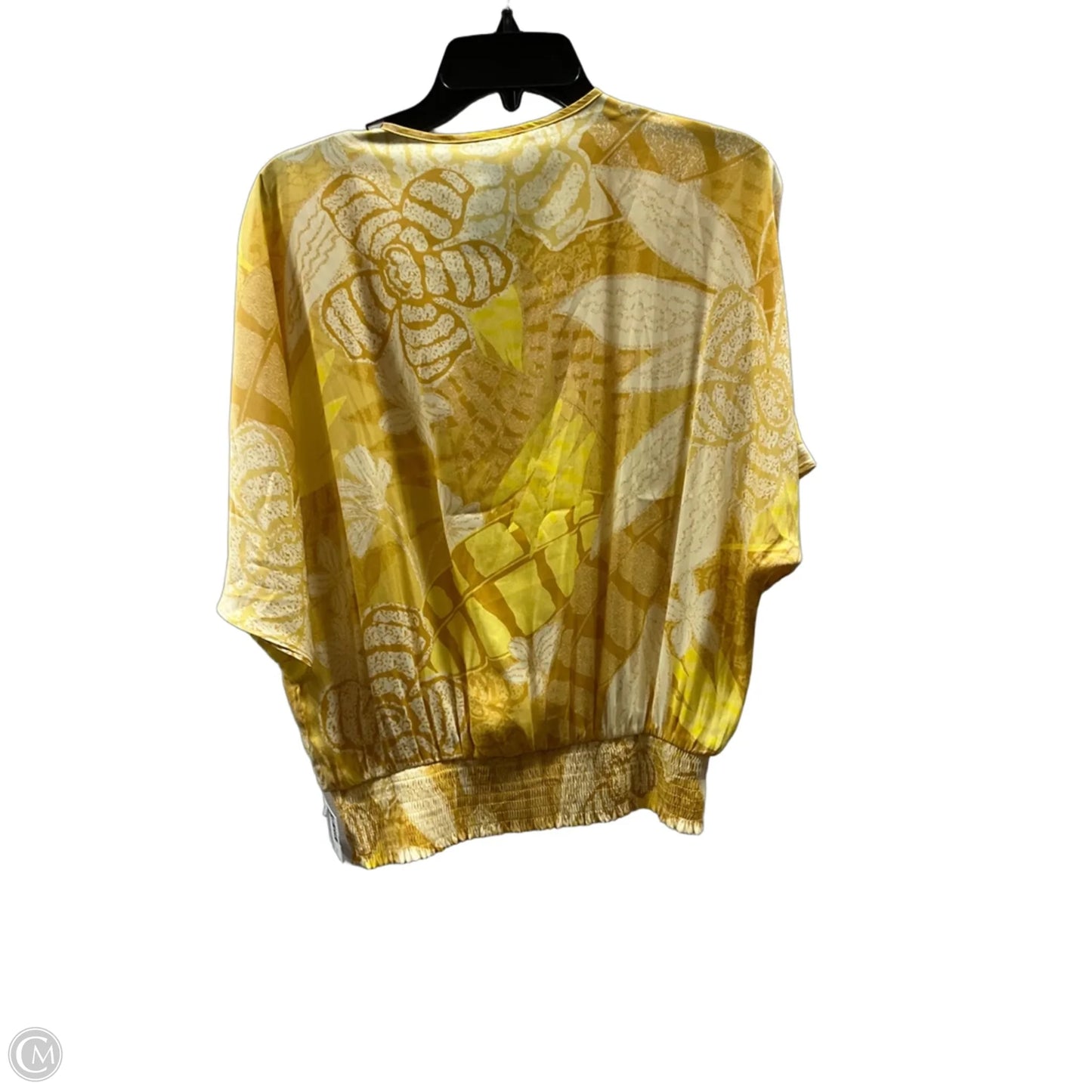 Top Short Sleeve By White House Black Market In Yellow, Size: S