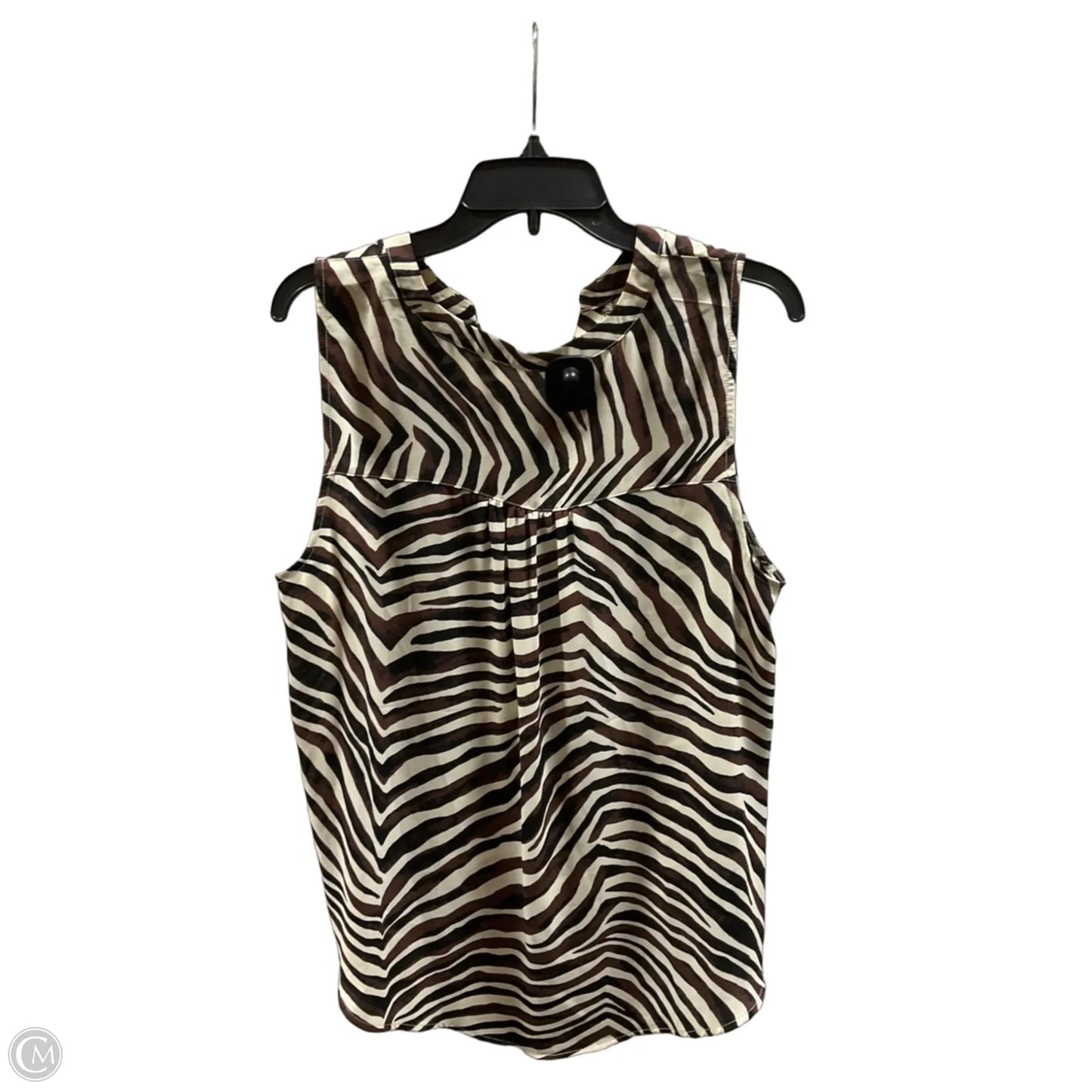 Top Sleeveless By Maurices In Brown & Cream, Size: 1x