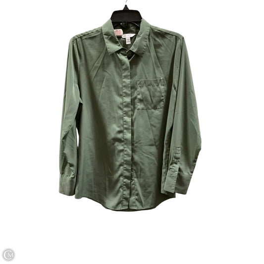 Blouse Long Sleeve By Nine West In Green, Size: M
