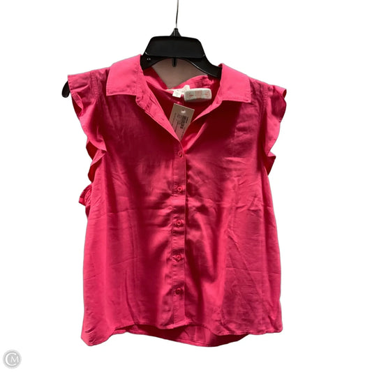 Top Sleeveless By Cloth & Stone In Pink, Size: M