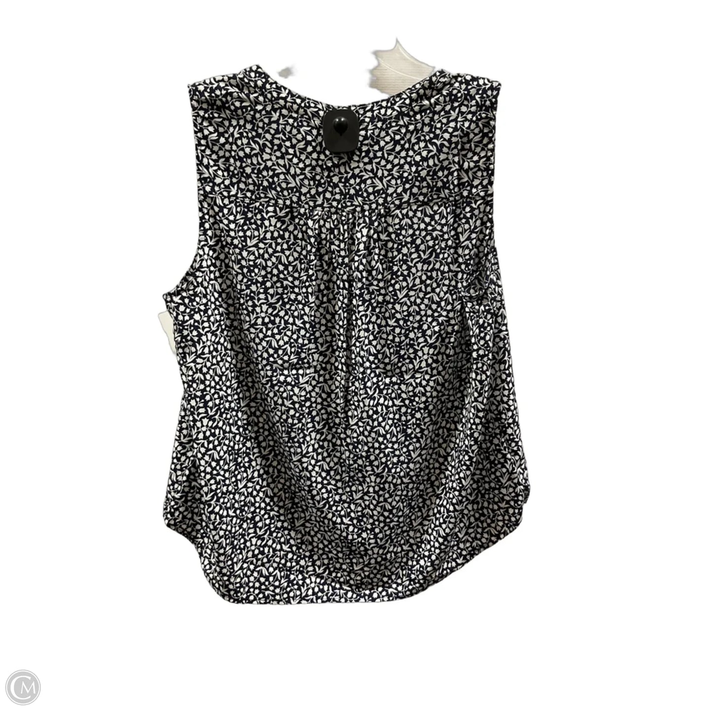 Top Sleeveless By J. Crew In Blue & Cream, Size: M