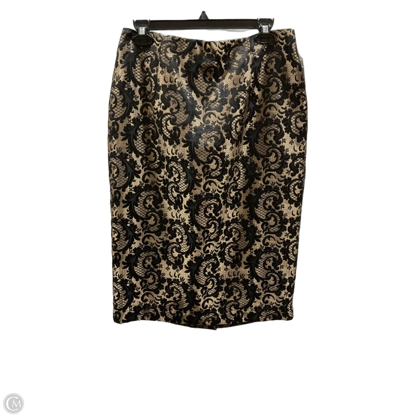Skirt Midi By Worthington In Black & Gold, Size: 12