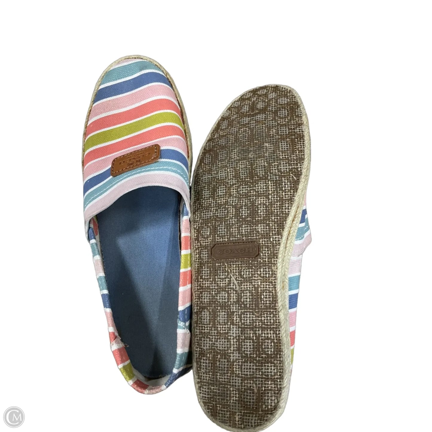 Shoes Flats By Coach In Striped Pattern, Size: 8