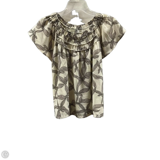 Top Short Sleeve By Loft In Cream, Size: S