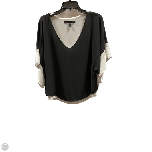 Top Short Sleeve By White House Black Market In Black & Cream, Size: S