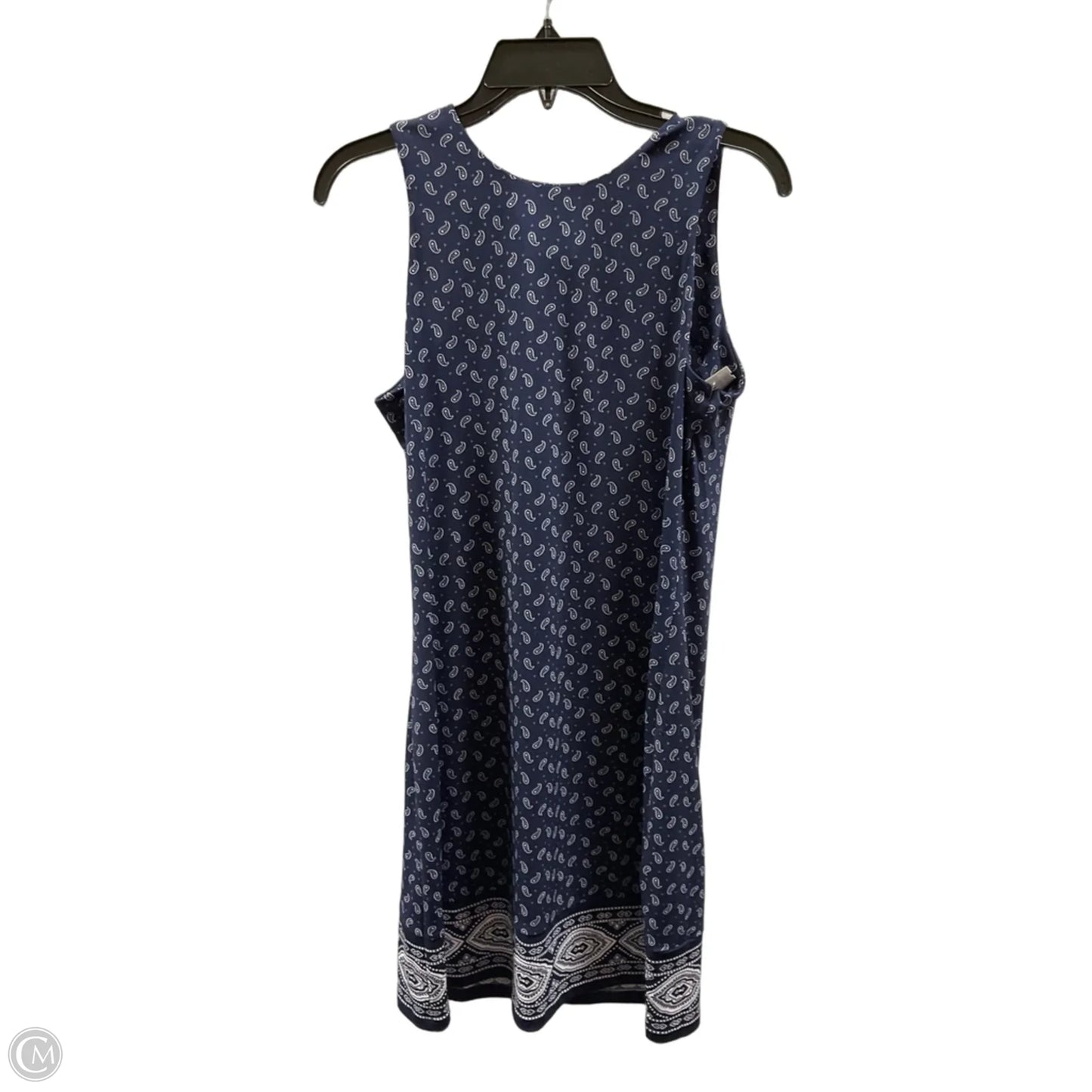 Dress Casual Midi By Michael By Michael Kors In Blue & Cream, Size: S