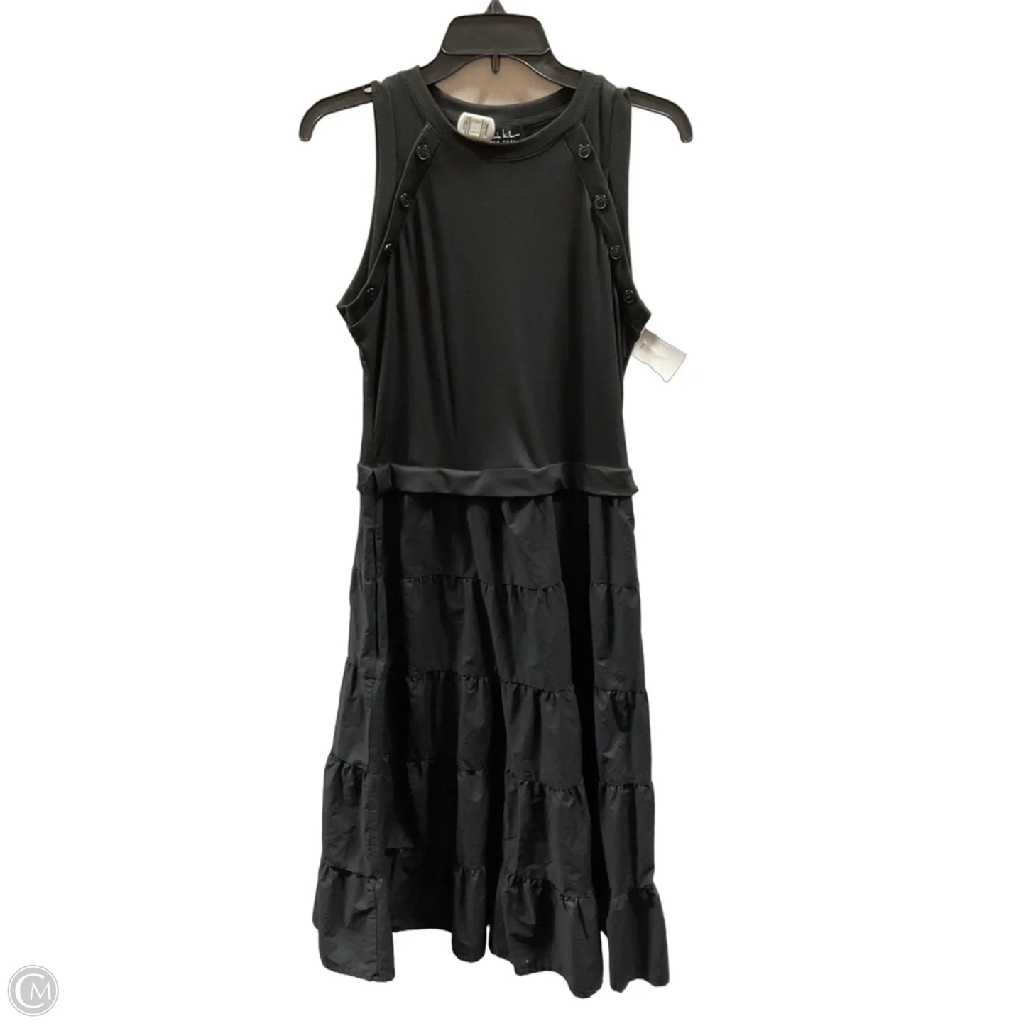 Dress Casual Midi By Nicole Miller In Black, Size: L