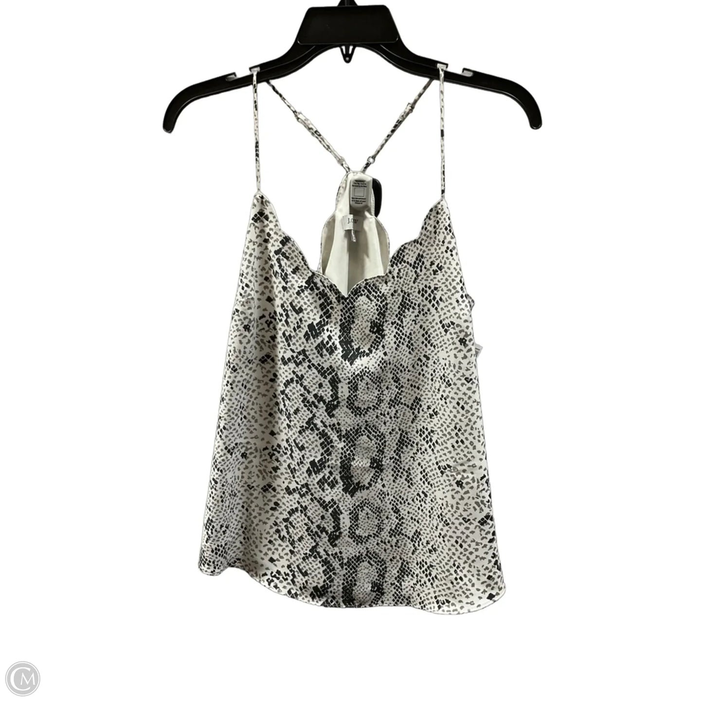 Top Sleeveless By J. Crew In Grey & White, Size: 6