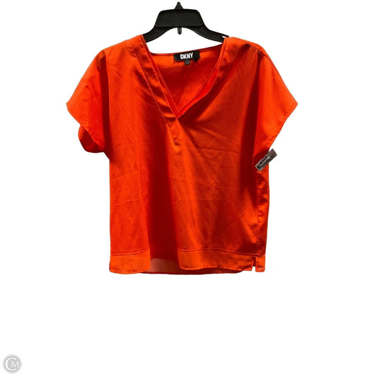 Top Sleeveless By Dkny In Orange, Size: S