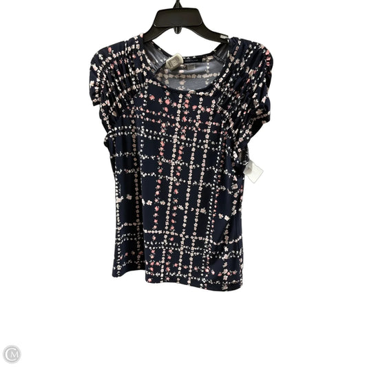 Top Short Sleeve By Tommy Hilfiger In Blue & Cream, Size: S