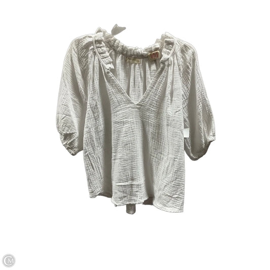 Top Short Sleeve By Just Living In White, Size: S