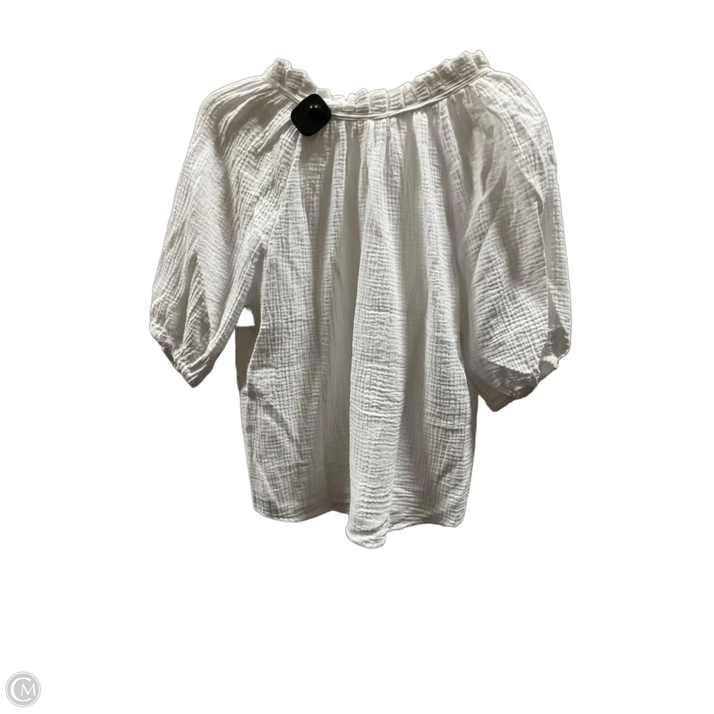 Top Short Sleeve By Just Living In White, Size: S
