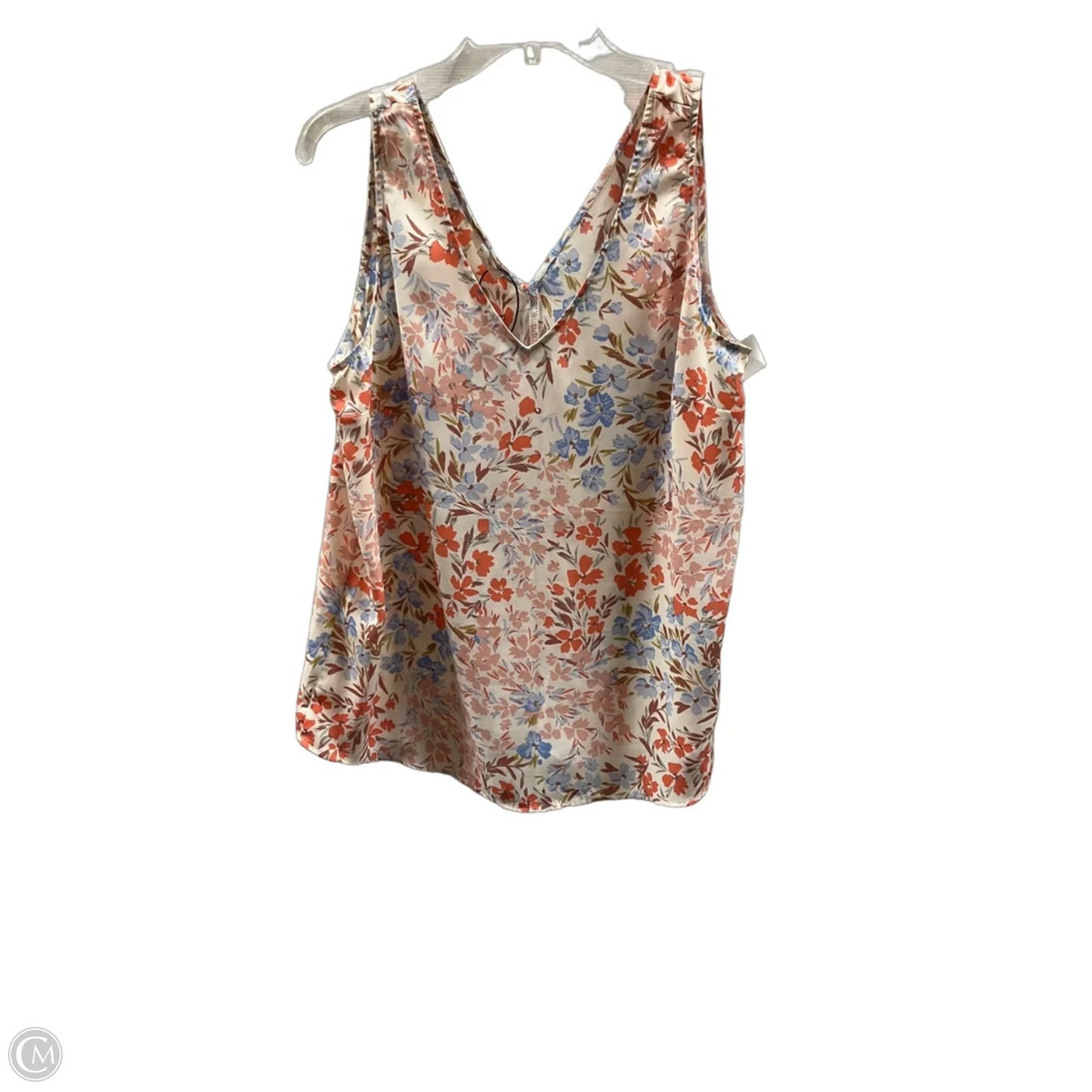 Top Sleeveless By Maurices In Floral Print, Size: L