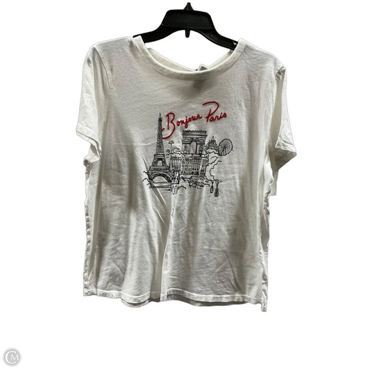 Top Short Sleeve By Old Navy In Red & White, Size: L