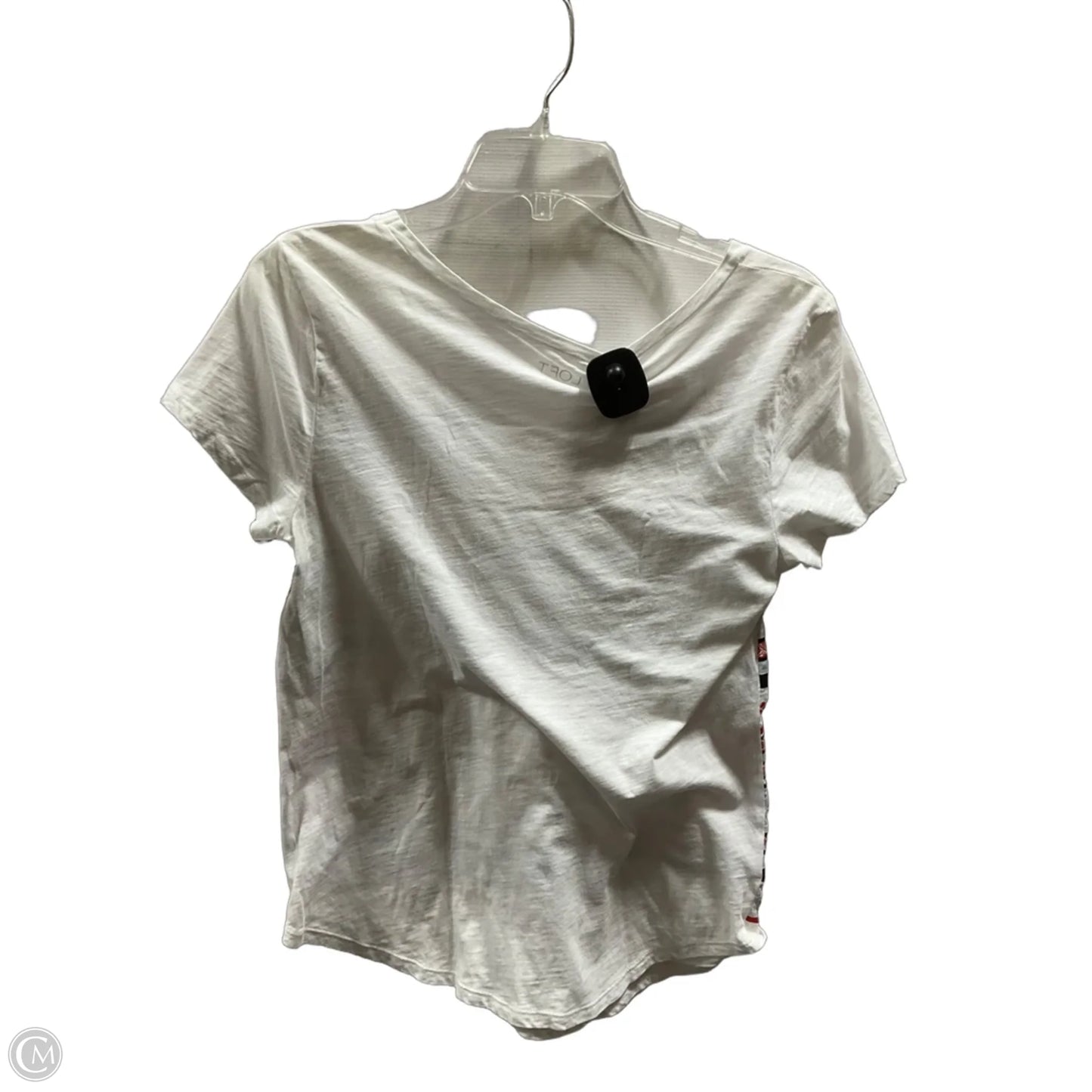 Top Short Sleeve By Loft In Red & White, Size: S